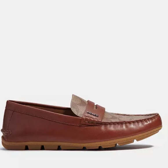 New Coach Men Signature Mott Driver Khaki - Picture 4 of 4